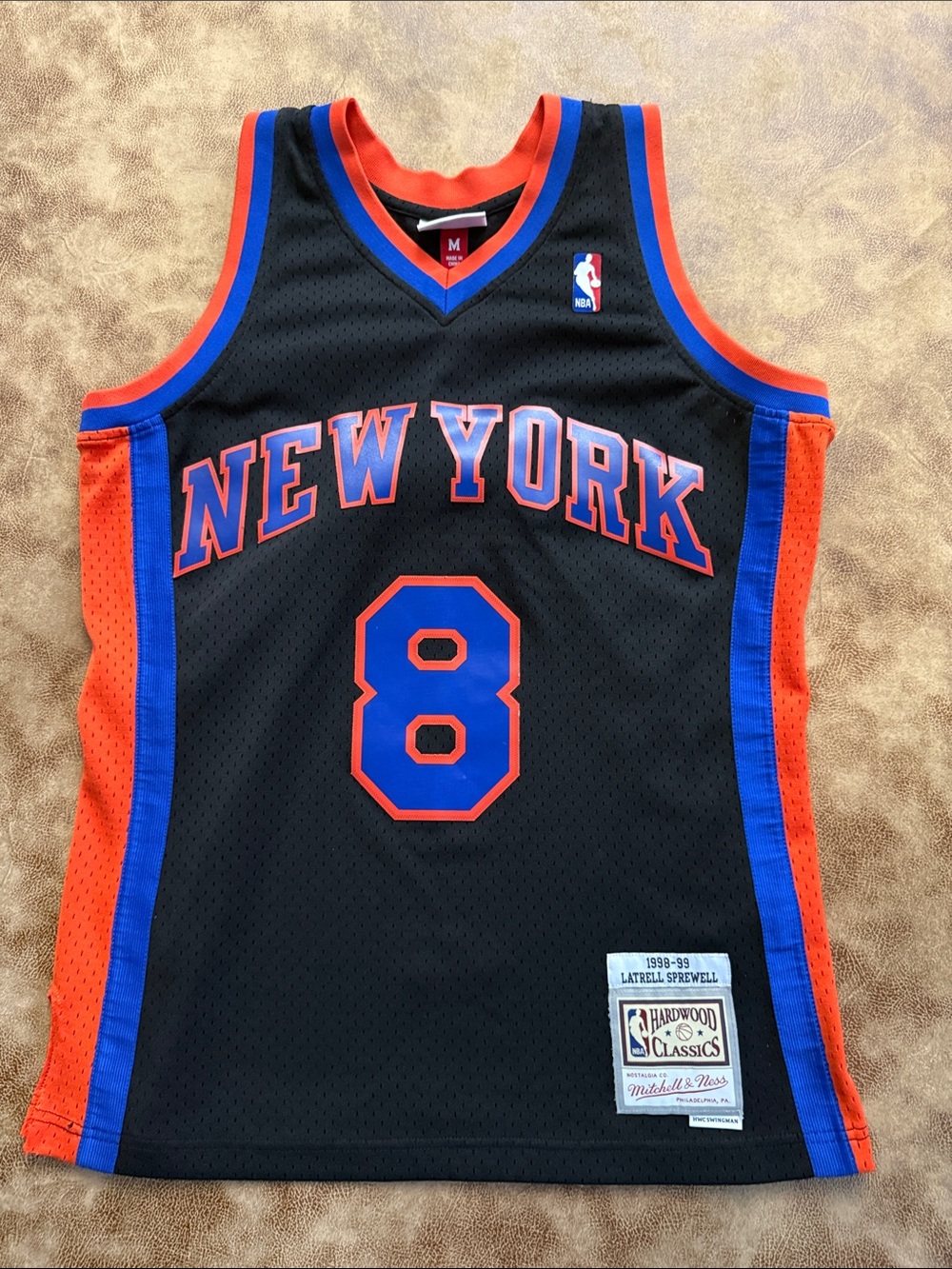 Mitchell & Ness Latrell Sprewell #8 Knicks 1998-99 Swingman Jersey M